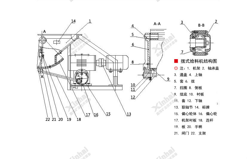 擺式給料機結(jié)構(gòu)圖